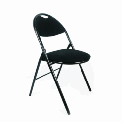 Chaise pliante noir tissu