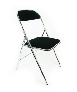 Chaise pliante métallique grise