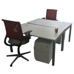 Poste de travail complet : Bureau + Fauteuil ergonomique + Caisson
