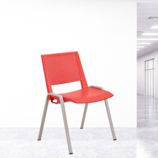 chaise visiteur rouge Marina