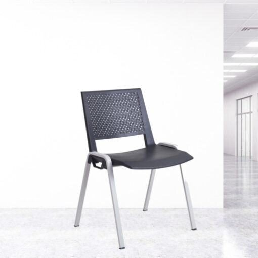 chaise visiteur noir Marina