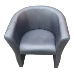 Fauteuil en simili cuir noir