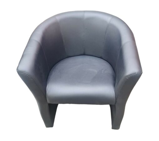 Fauteuil en simili cuir noir