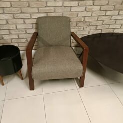 Fauteuil viscose-lin chiné Sanami