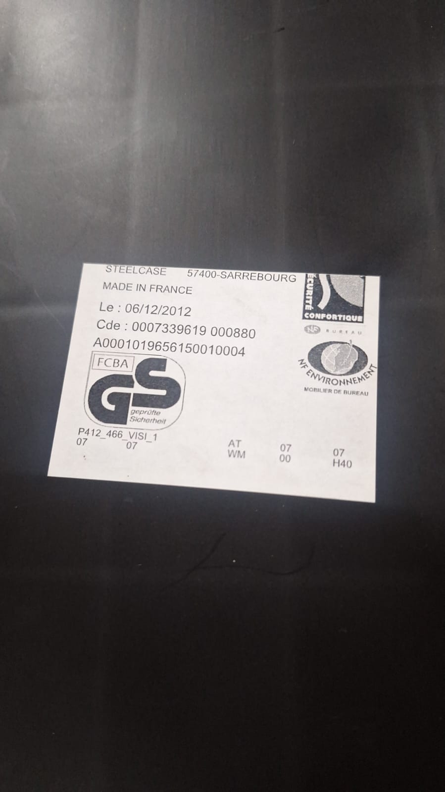 Chaise visiteur Steelcase Eastside roulettes Chaise visiteur Steelcase Eastside roulettes