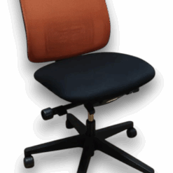 Fauteuil de bureau HAWORTH – Assise noire / Dossier orange – Sans accoudoirs