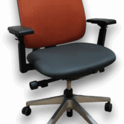 Fauteuil de bureau (accoudoirs noirs) - HAWORTH - Assise Grise/Dossier Orange