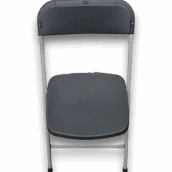 Chaise pliante – Gris structure métal