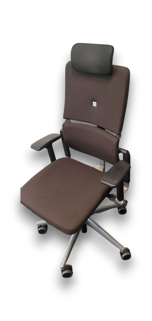 Fauteuil de bureau STEELCASE Please 2 marron avec têtière Fauteuil de bureau STEELCASE Please 2 marron avec têtière