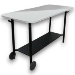 Mange-debout STEELCASE 180×80×H105 cm plateau blanc-