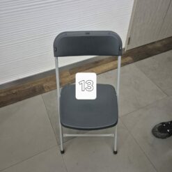 Chaise pliante – Gris structure métal