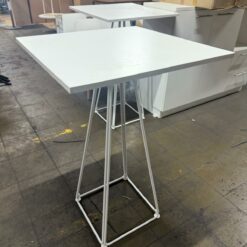 Table haute LUNAR blanche